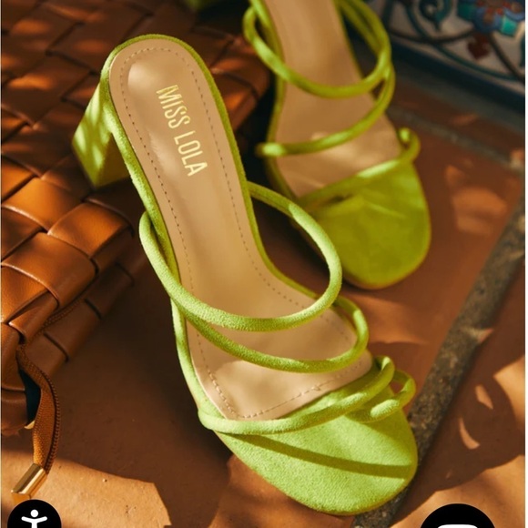 LIME GREEN TERRY CLOTH MULESS | ONLY WORN ONCE - Picture 1 of 7